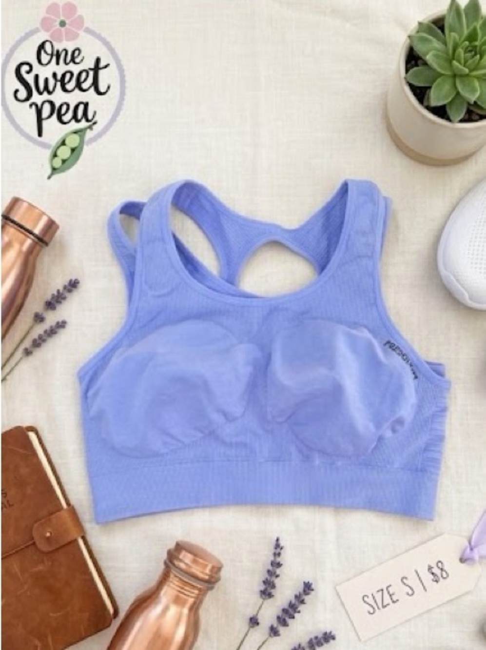 Women's Purple Double Layer Sports Bra